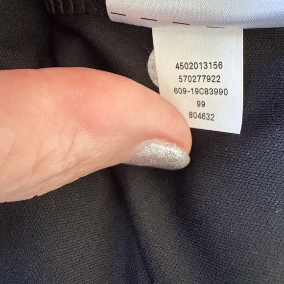 Chicos XLP or 3 Black White Floral Jacquard Burnout Top Bell Sleeves Scoop Neck - Picture 12 of 14